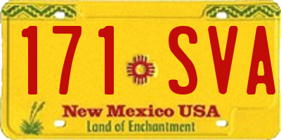 NM license plate 171SVA