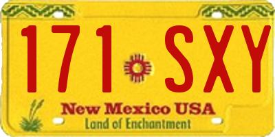 NM license plate 171SXY