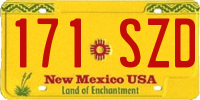NM license plate 171SZD