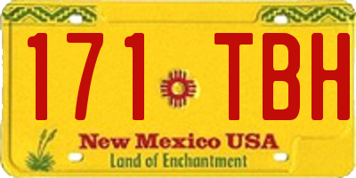 NM license plate 171TBH