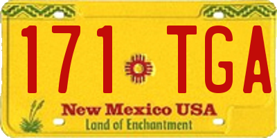 NM license plate 171TGA