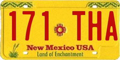 NM license plate 171THA