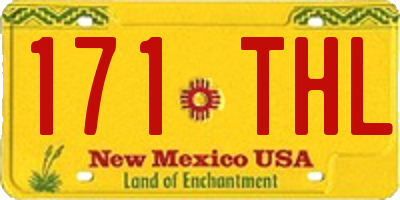 NM license plate 171THL