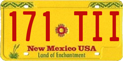 NM license plate 171TII