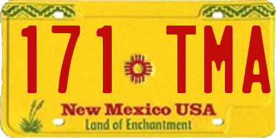 NM license plate 171TMA