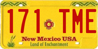 NM license plate 171TME