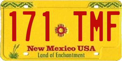 NM license plate 171TMF