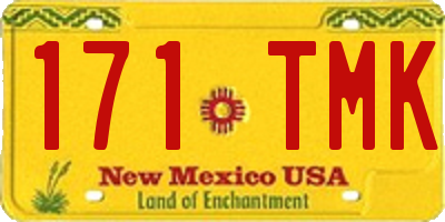 NM license plate 171TMK
