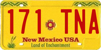 NM license plate 171TNA