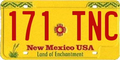 NM license plate 171TNC