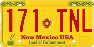 NM license plate 171TNL