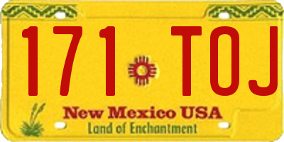 NM license plate 171TOJ