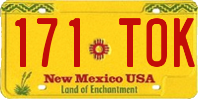 NM license plate 171TOK