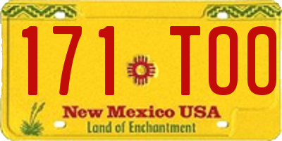 NM license plate 171TOO