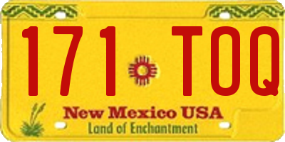 NM license plate 171TOQ