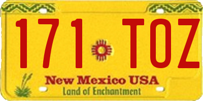 NM license plate 171TOZ