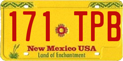 NM license plate 171TPB