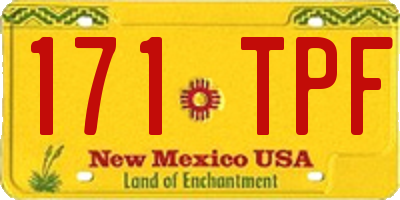 NM license plate 171TPF