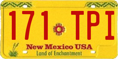 NM license plate 171TPI