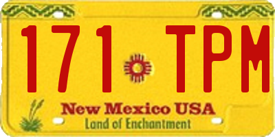 NM license plate 171TPM