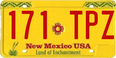 NM license plate 171TPZ