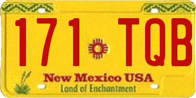 NM license plate 171TQB