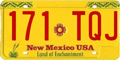 NM license plate 171TQJ