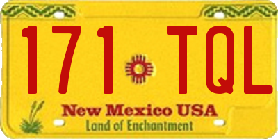 NM license plate 171TQL