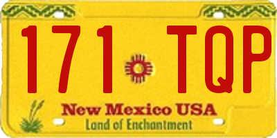 NM license plate 171TQP