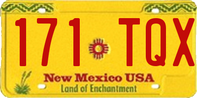 NM license plate 171TQX