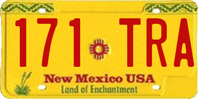NM license plate 171TRA