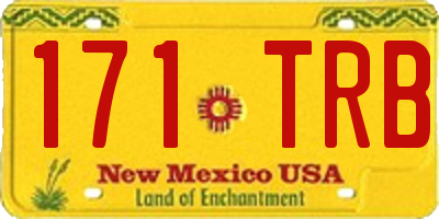 NM license plate 171TRB