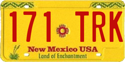 NM license plate 171TRK