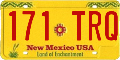 NM license plate 171TRQ