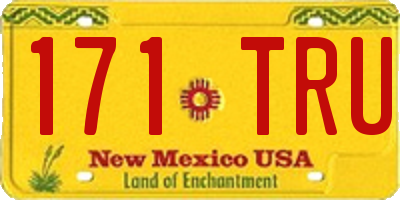NM license plate 171TRU