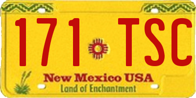 NM license plate 171TSC