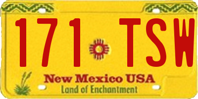 NM license plate 171TSW