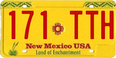 NM license plate 171TTH