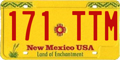NM license plate 171TTM