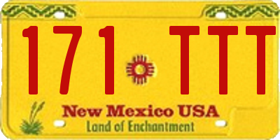 NM license plate 171TTT
