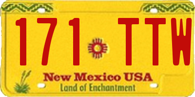 NM license plate 171TTW
