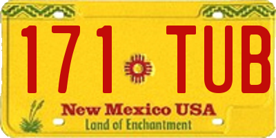 NM license plate 171TUB