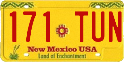 NM license plate 171TUN