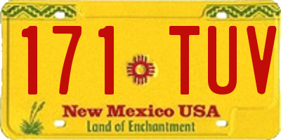NM license plate 171TUV