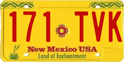NM license plate 171TVK