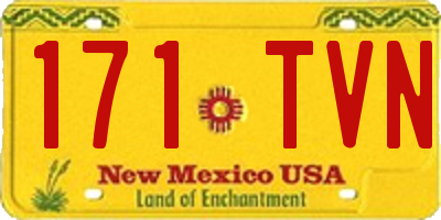 NM license plate 171TVN