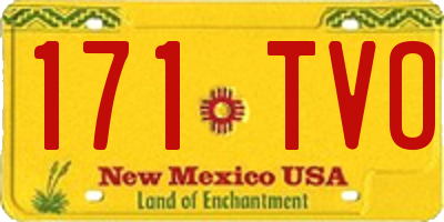NM license plate 171TVO