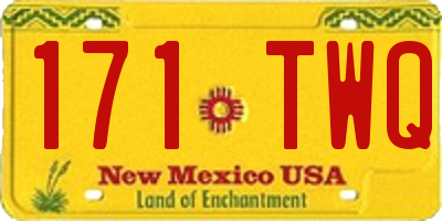 NM license plate 171TWQ