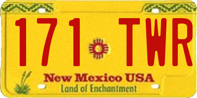 NM license plate 171TWR