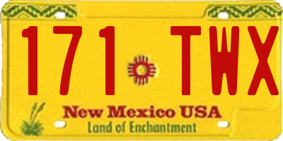 NM license plate 171TWX
